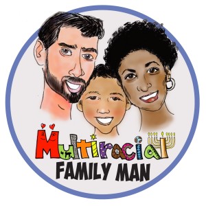 Multiracial Family Man logo